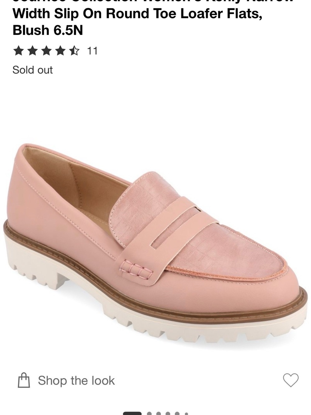 NWT Journee Collection Pink Blush Slip-On Penny Loafers IN BOX